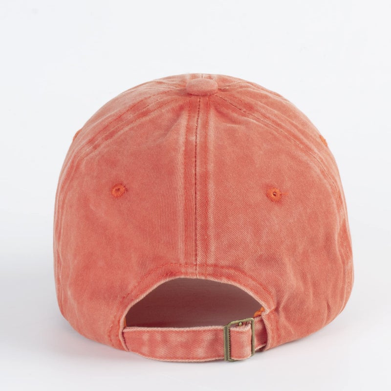 LANGZHEN Unisex Baseball Cap 100% Cotton Fits Men Women Washed Denim Adjustable Dad Hat(Orange, Large) - Image 3